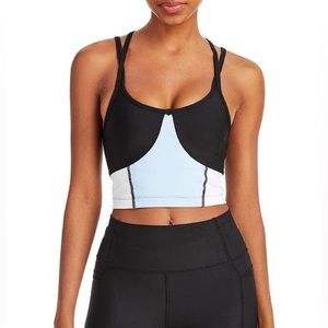 AQUA ATHLETIC COLORBLOCKED strappy sports bra (worn once!!)